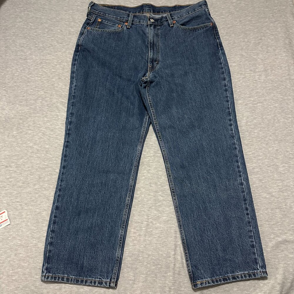 Levis 550 Jeans Mens 38x29 Relaxed Straight Blue Medium Wash 100% Cotton Denim